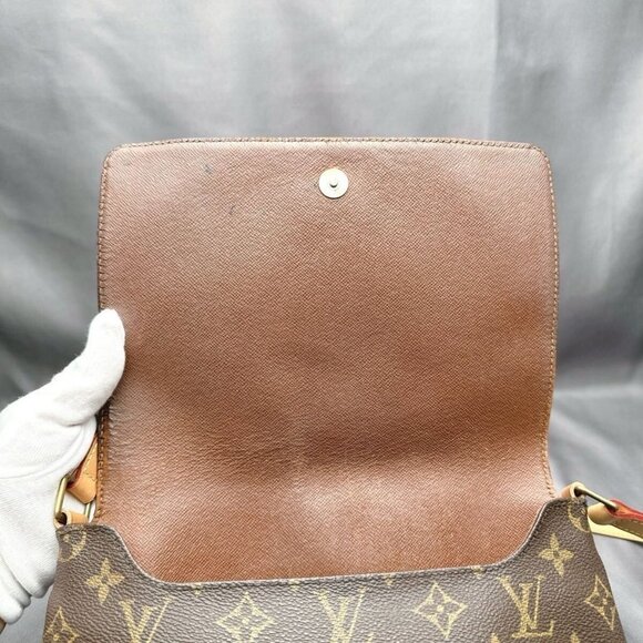 Authentic Louis Vuitton Monogram Musette Tango Crossbody Shoulder Bag Brown Tan - Picture 11 of 13
